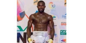 Nigerian boxer Segun Olanrewaju.